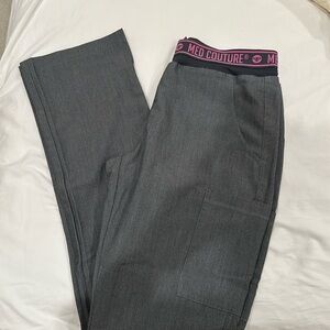 Med couture gray scrub pants